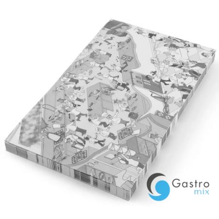 Papier pergaminowy do frytek i przekąsek-nadruk kuchnia 258x425 mm-zestaw 500 szt. | 678206 hendi 