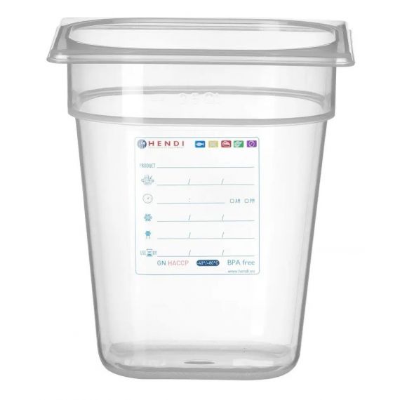 Pojemnik GN 1/6 200mm HACCP, HENDI, GN 1/6, 3,4L | 880456 hendi 