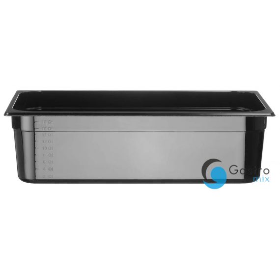 Pojemnik GN 1/1 150mm  z czarnego poliwęglanu, Profi Line,  21L | 862216 hendi 