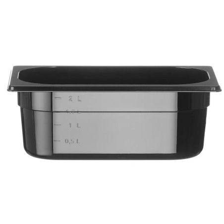 Pojemnik GN1/4-100 z czarnego poliwęglanu | 862629 hendi 