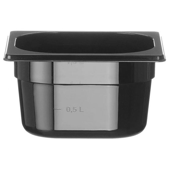 Pojemnik GN1/6-100 z czarnego poliwęglanu |  862728 hendi 