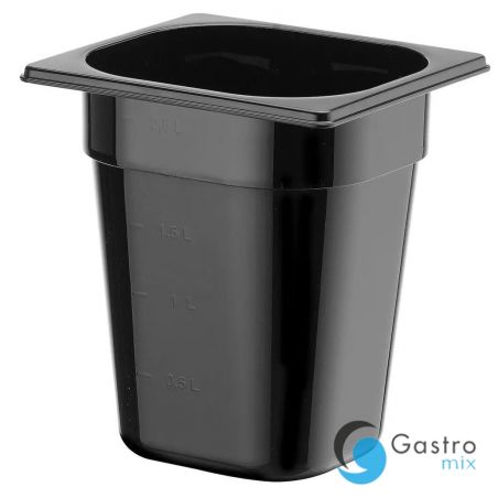 Pojemnik GN1/6-200 z czarnego poliwęglanu | 862704 hendi 
