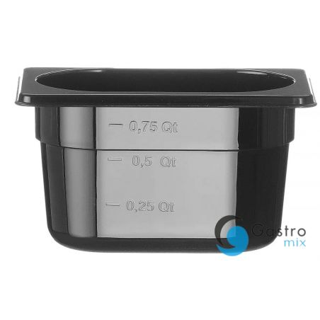 Pojemnik GN1/9-100 z czarnego poliwęglanu  |  862827 hendi 