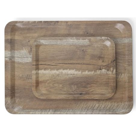 Taca do serwowania 240x350 mm z nadrukiem drewna dąb  | 508916 HENDI 