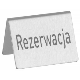 Tabliczka informacyjna "Rezerwacja"