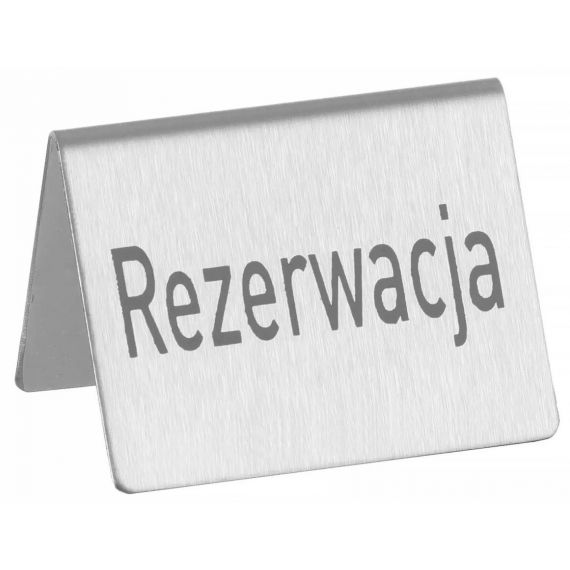 Tabliczka informacyjna, stojaca-rezerwacja, 52x40 mm-zestaw 4 szt.  | 663714 HENDI 