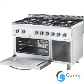 kuchnia gazowa ECO z piekarnikiem elektrycznym, 6-palnikowa, P 21+6.5 kW, U G30