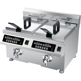 frytownica indukcyjna, 2-komorowa, V 2x8 l, P 2x3.5 kW | 746782 STALGAST