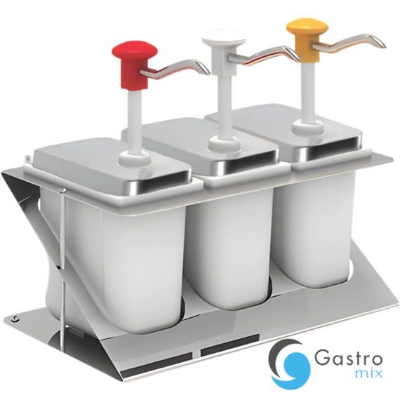 dyspozytor 3x2l do sosów potrójny | 065903 stalgast 