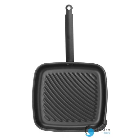 Patelnia do grillowania, kwadratowa  ze stali węglowej  , 480x282x(H)80mm | 627983 HENDI 