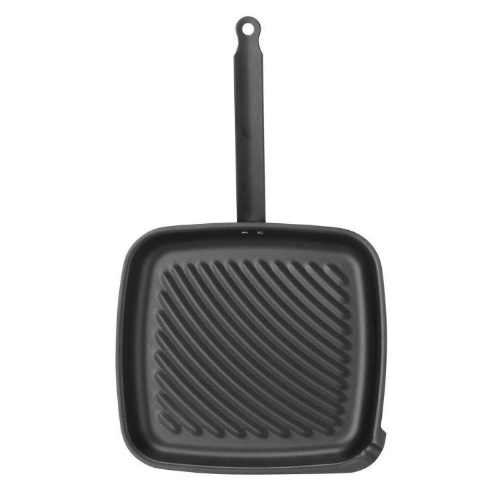 Patelnia do grillowania, kwadratowa  ze stali węglowej  , 480x282x(H)80mm | 627983 HENDI