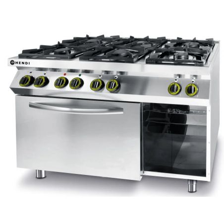 Kuchnia gazowa 6-palnikowa Kitchen Line z konwekcyjnym piekarnikiem elektrycznym GN1/1 | 225899... 