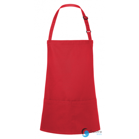 Fartuch krótki Basic 75 x 60 cm z kieszenią i klamerką CZERWONY | BLS6 KARLOWSKY 