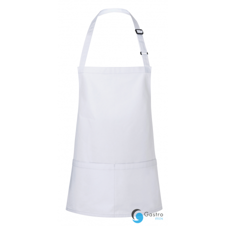 Fartuch krótki Basic 75 x 60 cm z kieszenią i klamerką BIAŁY | BLS6 KARLOWSKY 