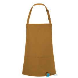Fartuch krótki Basic 75 x 60 cm z kieszenią i klamerką MUSZTARDOWY| BLS6 KARLOWSKY