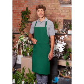 Fartuch kucharski Basic 75 x 90 cm z kieszenią i klamerką LEŚNA ZIELEŃ | BLS5 KARLOWSKY