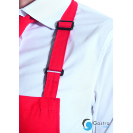 Fartuch kucharski Basic 75 x 90 cm z kieszenią i klamerką CZERWONY| BLS5 KARLOWSKY