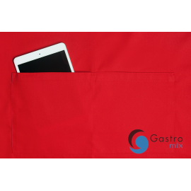  Fartuch kucharski Basic 75 x 90 cm z kieszenią i klamerką CZERWONY| BLS5 KARLOWSKY