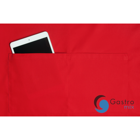 Fartuch kucharski Basic 75 x 90 cm z kieszenią i klamerką CZERWONY| BLS5 KARLOWSKY 