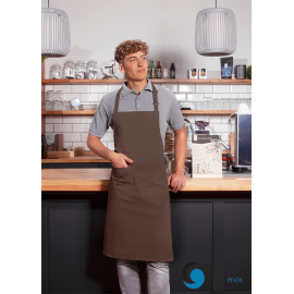 Fartuch kucharski Basic 75 x 90 cm z kieszenią i klamerką JASNY BRĄZ| BLS5 KARLOWSKY