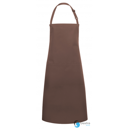 Fartuch kucharski Basic 75 x 90 cm z kieszenią i klamerką JASNY BRĄZ| BLS5 KARLOWSKY 
