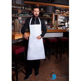 Fartuch kucharski Basic 75 x 90 cm z kieszenią i klamerką BIAŁY| BLS5 KARLOWSKY