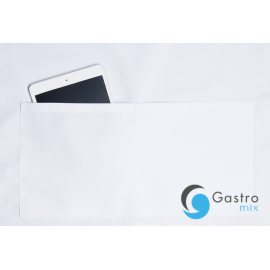  Fartuch kucharski Basic 75 x 90 cm z kieszenią i klamerką BIAŁY| BLS5 KARLOWSKY