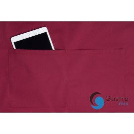  Fartuch kucharski Basic 75 x 90 cm z kieszenią i klamerką BORDOWY| BLS5 KARLOWSKY