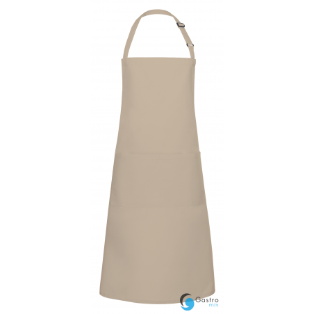 Fartuch kucharski Basic 75 x 90 cm z kieszenią i klamerką PIASKOWY| BLS5 KARLOWSKY 