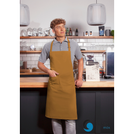Fartuch kucharski Basic 75 x 90 cm z kieszenią i klamerką MUSZTARDOWY| BLS5 KARLOWSKY