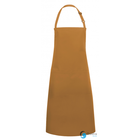 Fartuch kucharski Basic 75 x 90 cm z kieszenią i klamerką MUSZTARDOWY| BLS5 KARLOWSKY 