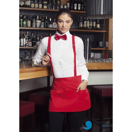 Zapaska kelnerska „Basic”  60 x 35 cm, z kieszeniami CZERWONA| BVS3 KARLOWSKY 