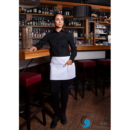 Zapaska kelnerska „Basic”  60 x 35 cm, z kieszeniami BIAŁA | BVS3 KARLOWSKY 