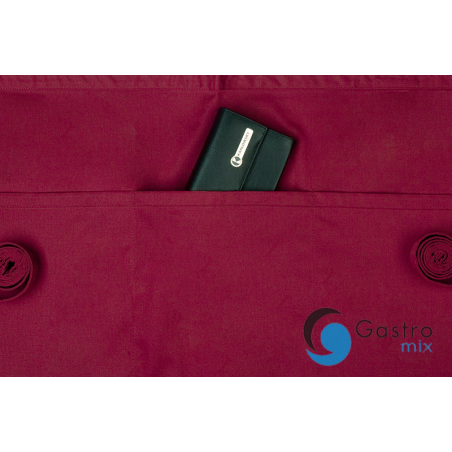 Zapaska kelnerska „Basic”  60 x 35 cm, z kieszeniami CZARNA| BVS3 BORDOWA 