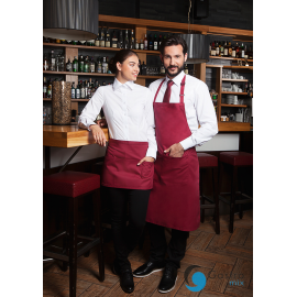  Zapaska kelnerska „Basic”  60 x 35 cm, z kieszeniami CZARNA| BVS3 BORDOWA