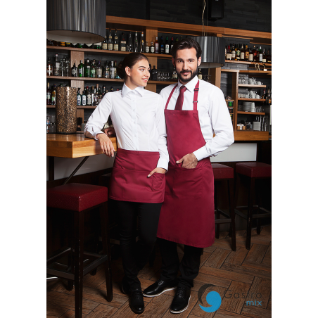 Zapaska kelnerska „Basic”  60 x 35 cm, z kieszeniami CZARNA| BVS3 BORDOWA 