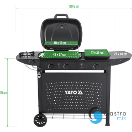  GRILL GAZOWY ASAHI 2+2, 5KW, 3W1| YG-20008 YATO