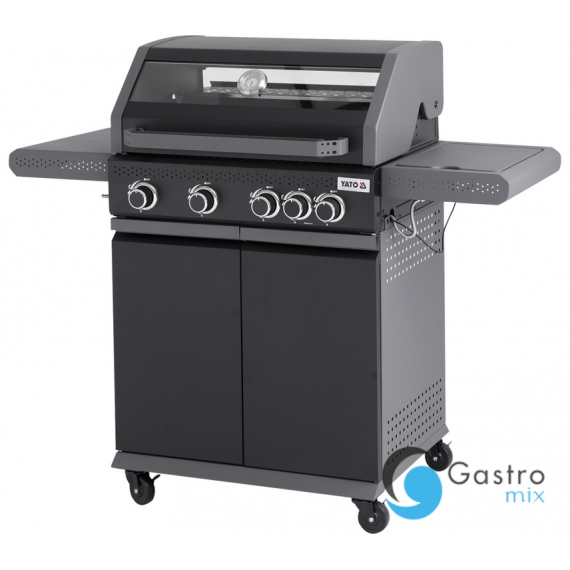 GRILL GAZOWY OKAYA 4+1, 14,5KW, Z SZYBĄ | YG-20010 YATO 