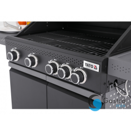  GRILL GAZOWY OKAYA 4+1, 14,5KW, Z SZYBĄ | YG-20010 YATO