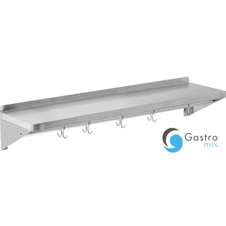 PÓŁKA WISZĄCA 1000X300X180MM  Z RANTEM I HACZYKAMI POJEDYNCZA | YG-08936 YATO 