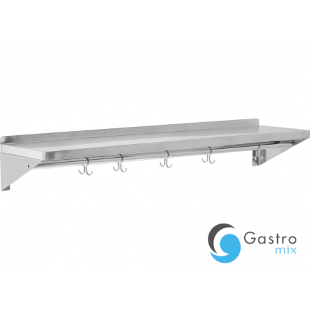 PÓŁKA WISZĄCA 1500X300X180MM Z RANTEM I HACZYKAMI POJEDYNCZA | YG-08938 YATO 