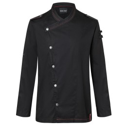 BLUZA SZEFA KUCHNI CZARNA -ROZMIAR 54 (większe L) - ROCK CHEF® | RCJM20 KARLOWSKY
