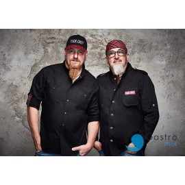  KOSZULA SZEFA KUCHNI - CZARNA - ROZMIAR 48 (małe M) - ROCK CHEF® -  KARLOWSKY