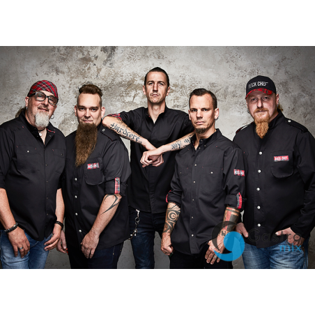 KOSZULA SZEFA KUCHNI - CZARNA - ROZMIAR 50 (większe M) - ROCK CHEF® -  KARLOWSKY 