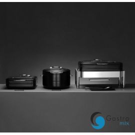  Podgrzewacz indukcyjny ze szklaną pokrywą De Luxe Black, GN 2/3 | 473580 fine dine