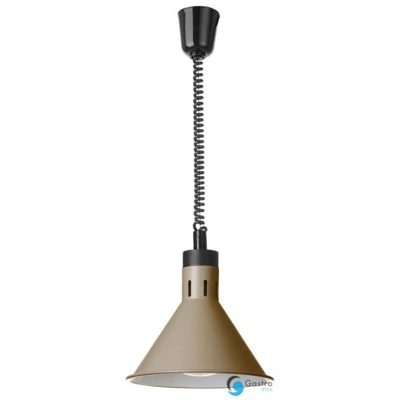 Lampa do podgrzewania potraw wisząca, stożkowa, beżowy, 230V/250W, ⌀275x(H)250mm| 273777 hendi 