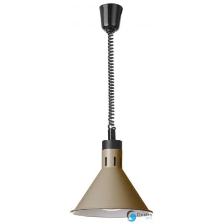 Lampa do podgrzewania potraw wisząca, stożkowa, beżowy, 230V/250W, ⌀275x(H)250mm| 273777 hendi 