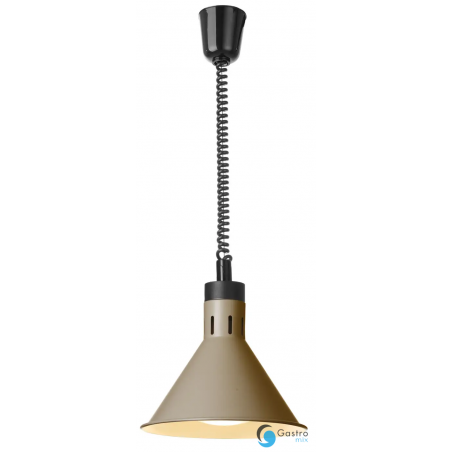 Lampa do podgrzewania potraw wisząca, stożkowa, beżowy, 230V/250W, ⌀275x(H)250mm| 273777 hendi 