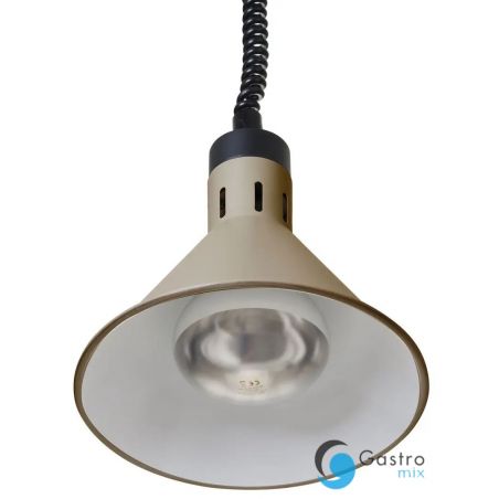 Lampa do podgrzewania potraw wisząca, stożkowa, beżowy, 230V/250W, ⌀275x(H)250mm| 273777 hendi 