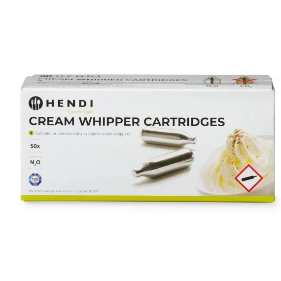 Naboje do syfonu do bitej śmietany 50 szt. | 586907 hendi 